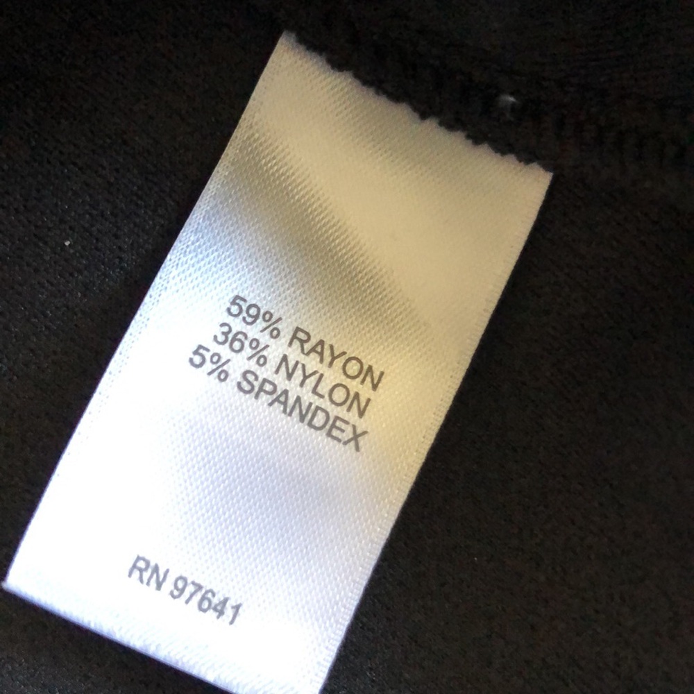 J. Jill Black Cap Sleeve V Neck Rayon Dress Small Petite NEW - Picture 7 of 9